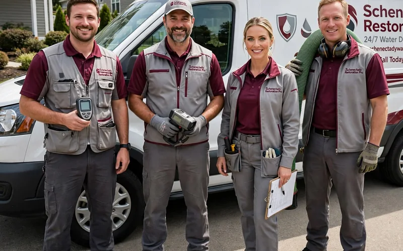 Schenectady Restoration Pro team in company uniforms